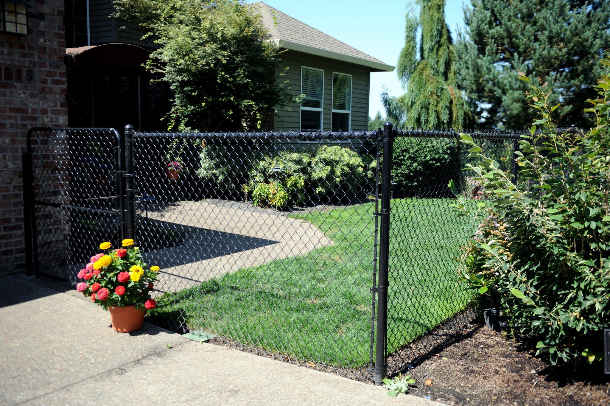Durable chain link fencing used for securing a residential property and pet containment in Ohio