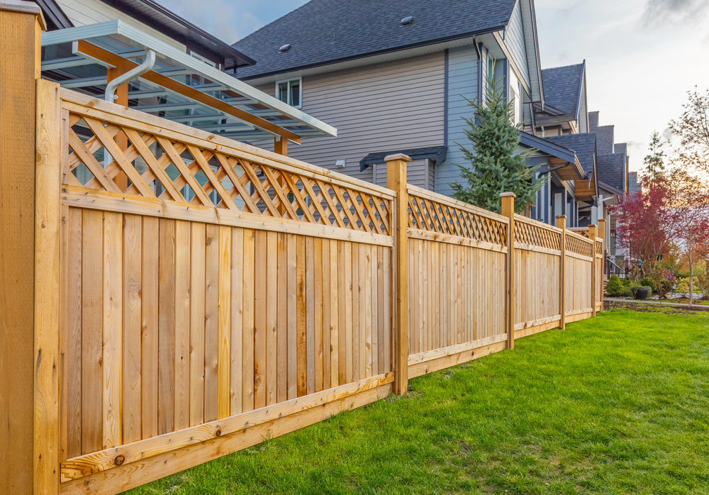 Local fence project completed with competitive pricing and custom design for a modern backyard