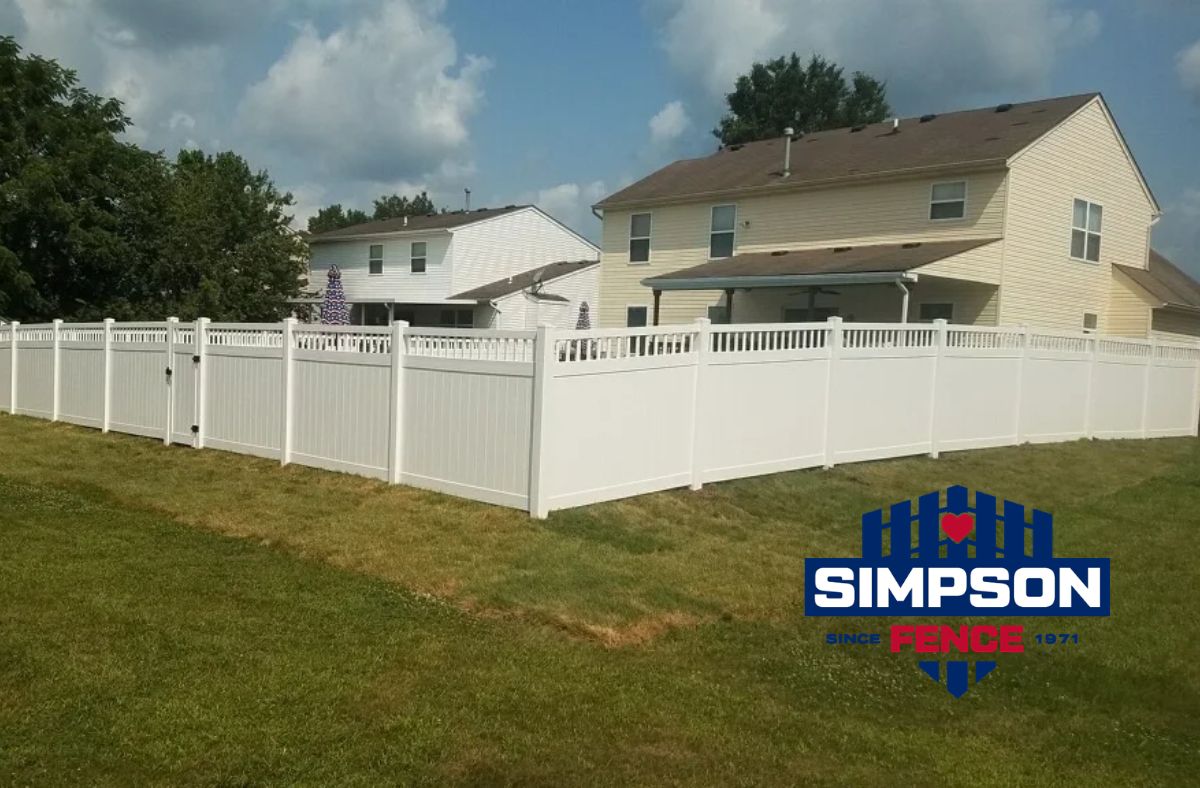 Fence Installation in Lebanon, OH 5 Low-maintenance vinyl fence installation offering long-lasting privacy, durability, and clean residential curb appeal.