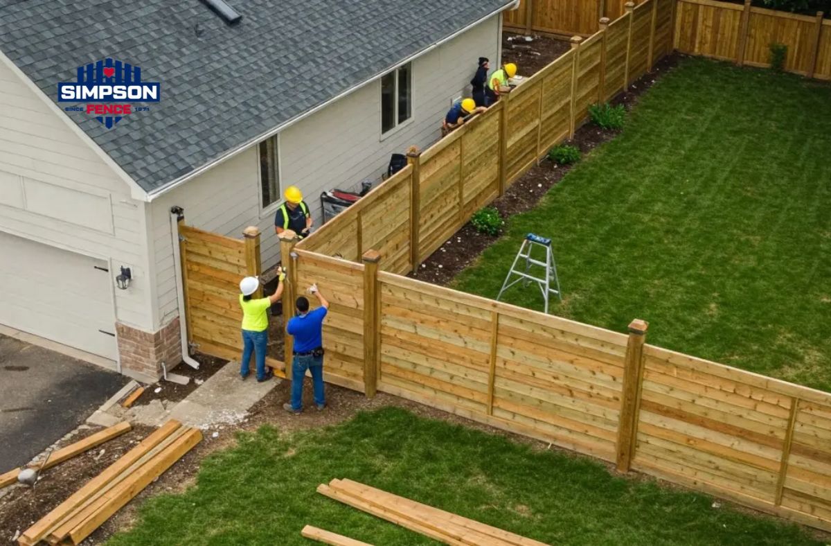 Experienced Simpson Fence contractors Experienced Simpson Fence contractors installing split-rail fencing in Southwest Ohio, with aluminum fence cost comparisons available for homeowners exploring fencing options.