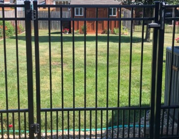 5 ft high Courtyard Aluminum Gate with Puppy Panel 5 ft high Courtyard Aluminum Gate with Puppy Panel