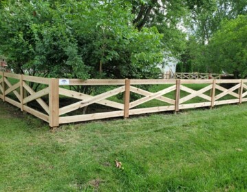 Cross Buck Fence in Springboro Wood Fence Installation