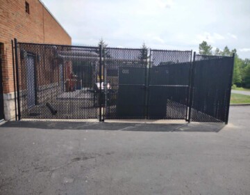 Black Vinyl Chain Link Project for a Local School District. Commercial Fence & Gates in Ohio 1