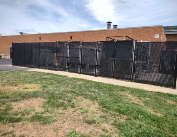 School Generator Enclosure with Privacy Slats Commercial Fence & Gates in Ohio 2