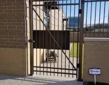 Security Key Lock on Commercial aluminum gate Commercial Fence & Gates in Ohio 3