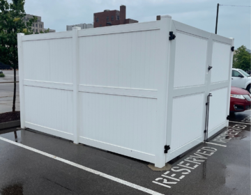 Vinyl Privacy Dumpster Enclosure - Dept of Transportation, Butler County, OH Commercial Fence & Gates in Ohio 10